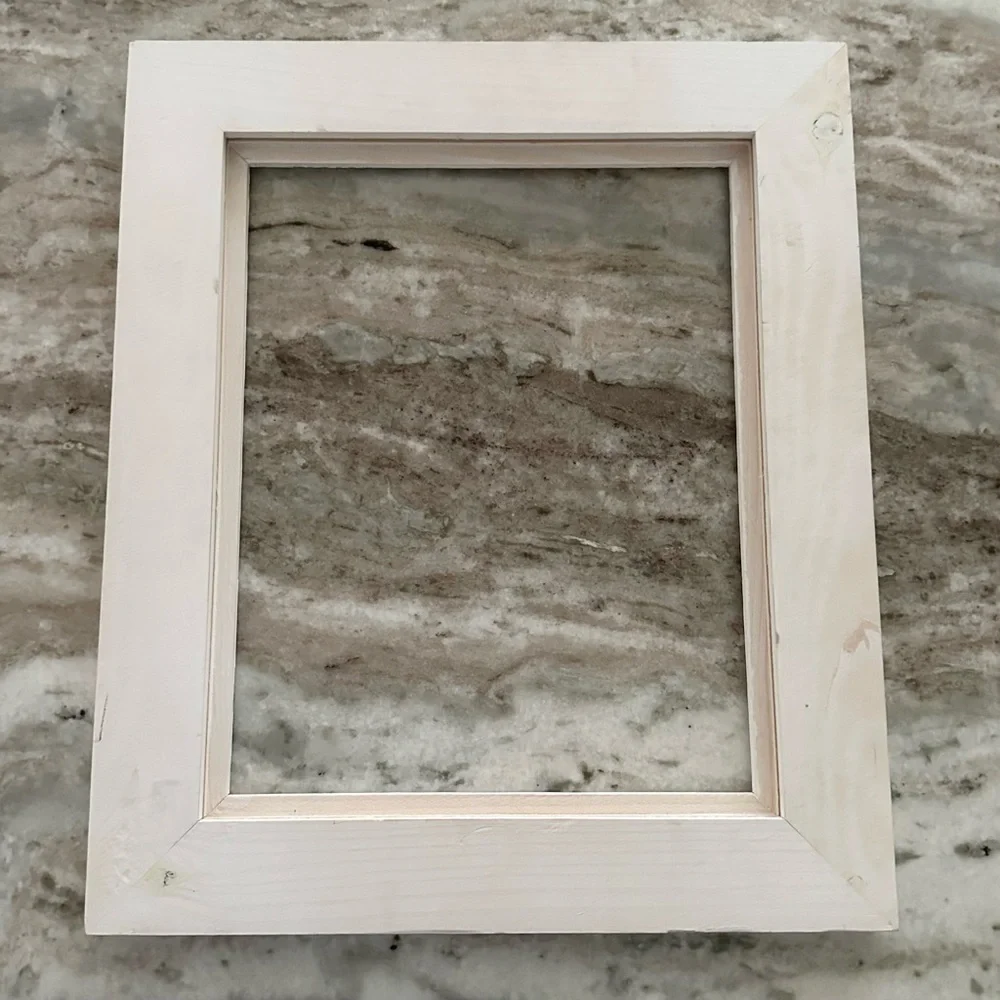 White Decorative Distressed Wood Frame - Farmhouse, Shabby Chic